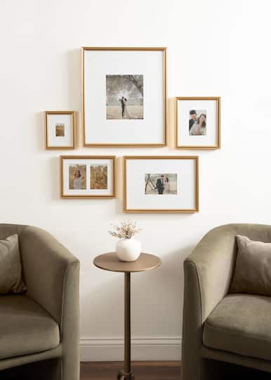 Kate and Laurel Adlynn Gold Wall Picture Photo Frame Set